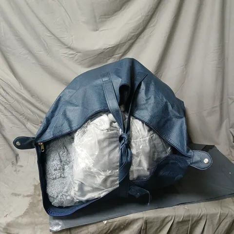 HUSH HAVEN BLUE BEDDING SET: BLANKET, PILLOW CASES, SHEET IN CARRY CASE