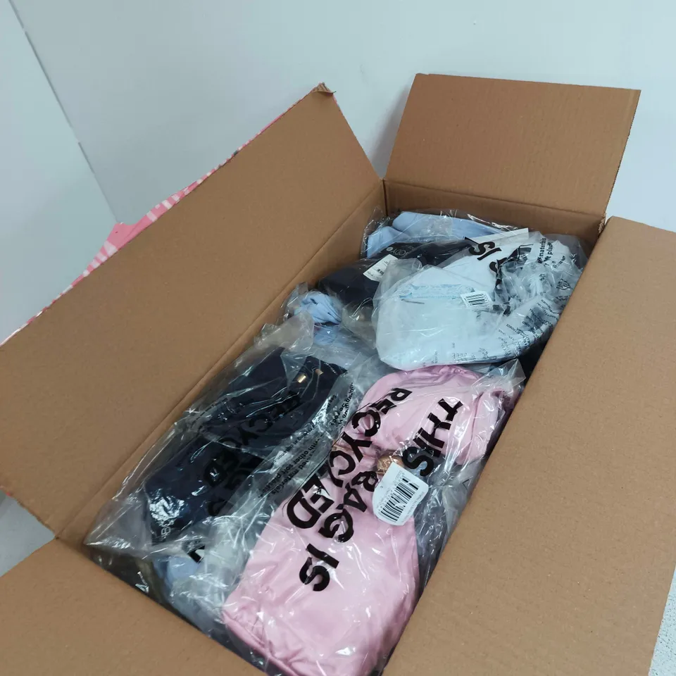 BOX OF APPROXIMATELY 15 ASSORTED CLOTHING ITEMS TO INCLUDE:  KEYHOLE CAMI S