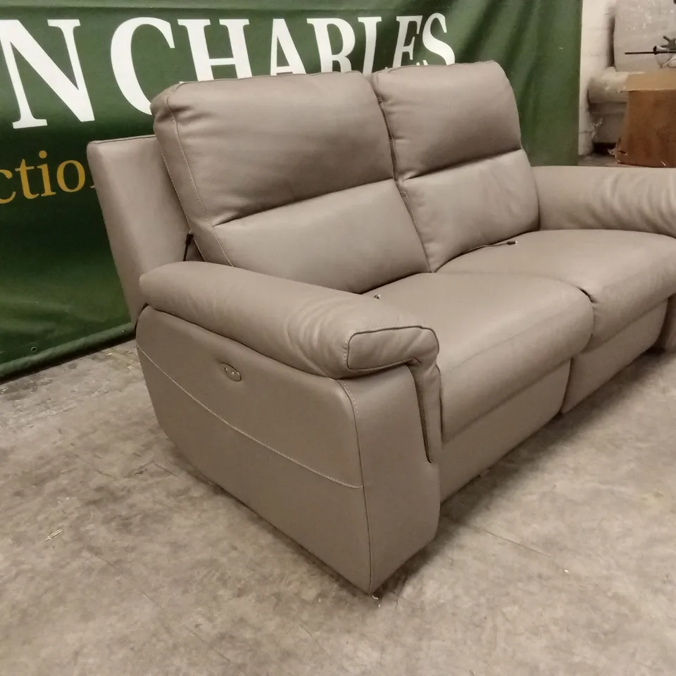QUALITY DESIGNER ITALIAN MADE 2 SEATER ELECTRIC RECLINER LEATHER SOFA