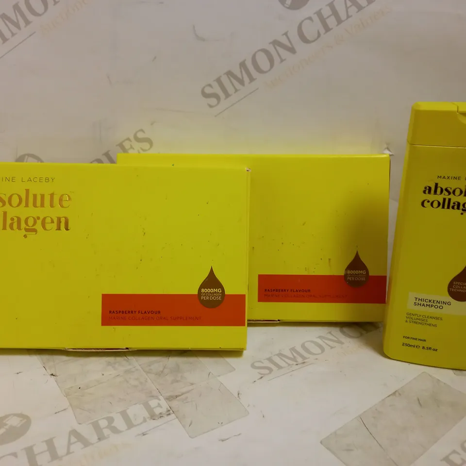 MAXINE LACEBY ABSOLUTE COLLAGEN ORAL SUPPLEMENT (28 X 10ML SACHETS) + THICKENING SHAMPOO 250ML