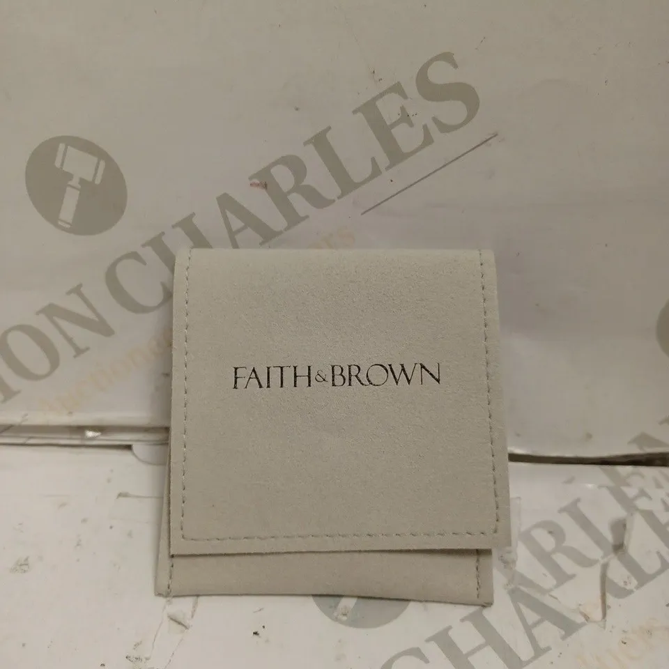 FAITH AND BROWN CATWALK STERLING SILVER STARDUST HOOPED EARRING. 