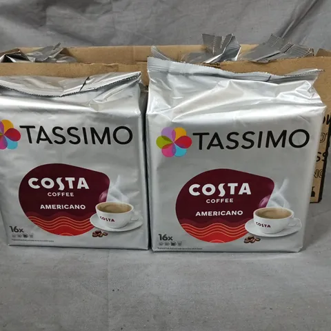 TASSIMO COSTA AMERICANO COFFEE PODS - 5 X 16-PACKS