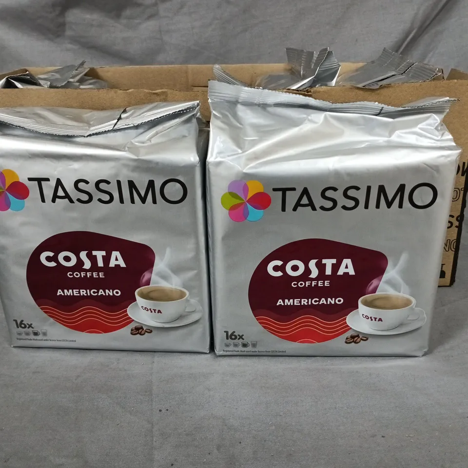 TASSIMO COSTA AMERICANO COFFEE PODS - 5 X 16-PACKS