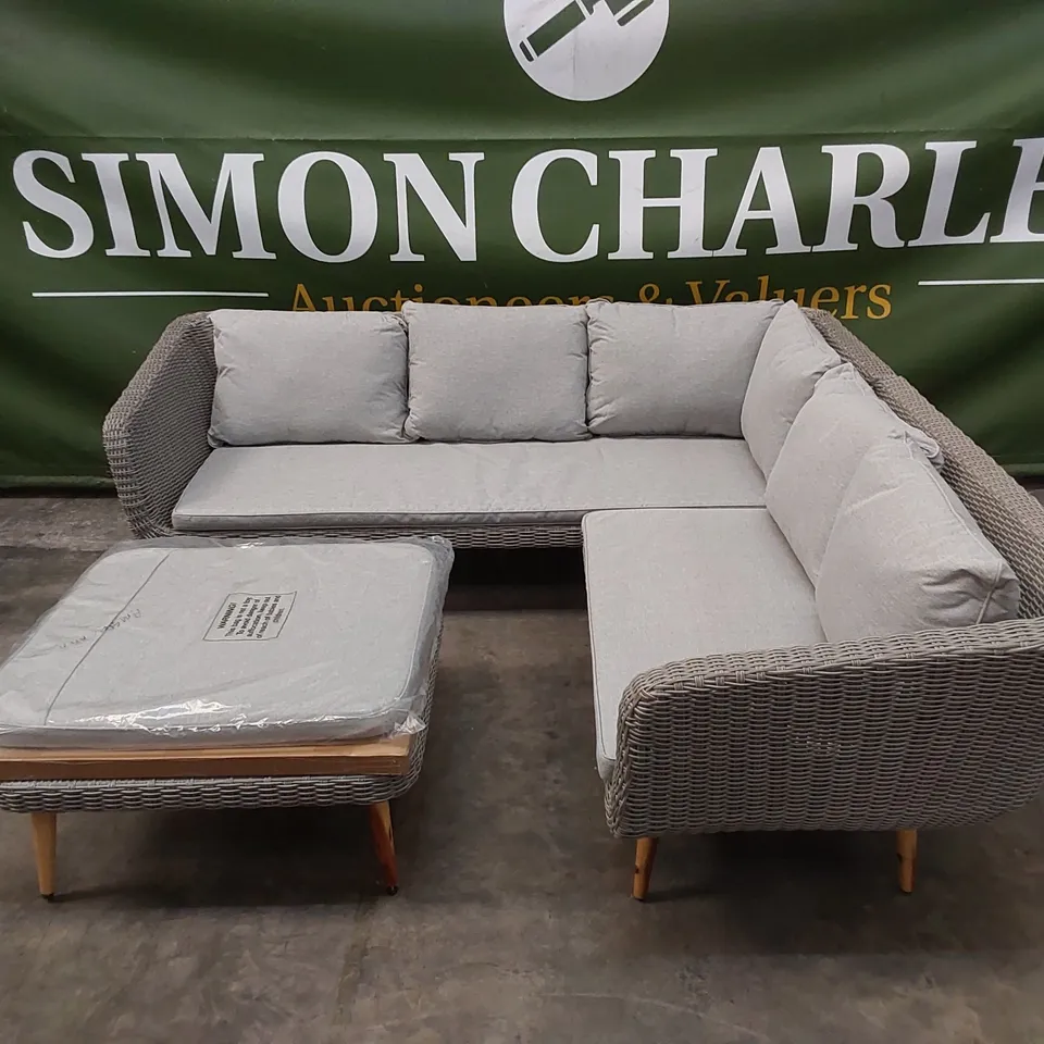 BRAND NEW BOXED AMERICANA CONTEMPORARY CORNER SOFA & COFFEE TABLE (2 BOXES)