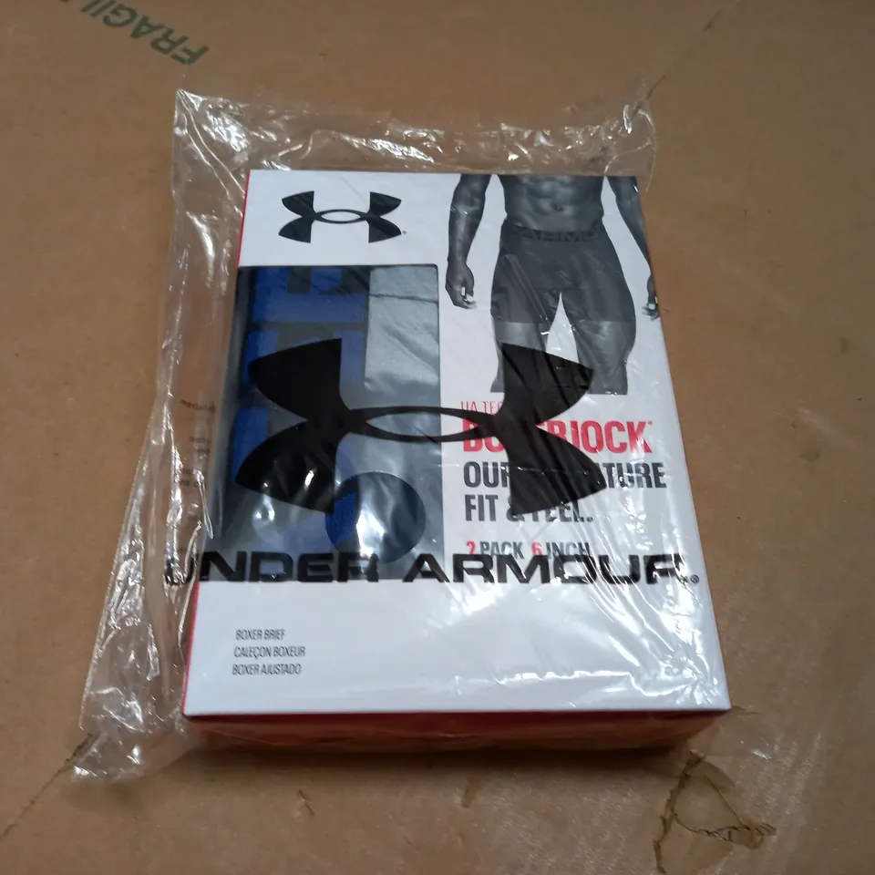 BOXED 2-PACK OF UNDER ARMOUR BOXER BRIEFS - L