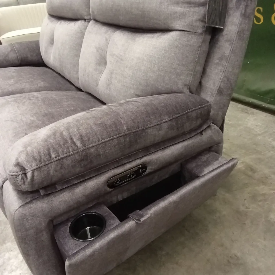 IVANA 3 SEATER FABRIC POWER RECLINER SOFA WITH USB CHARGING AND STORAGE RRP £1199