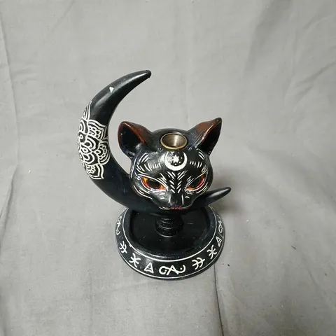 BLACK CAT MOON BACKFLOW INCENSE BURNER 