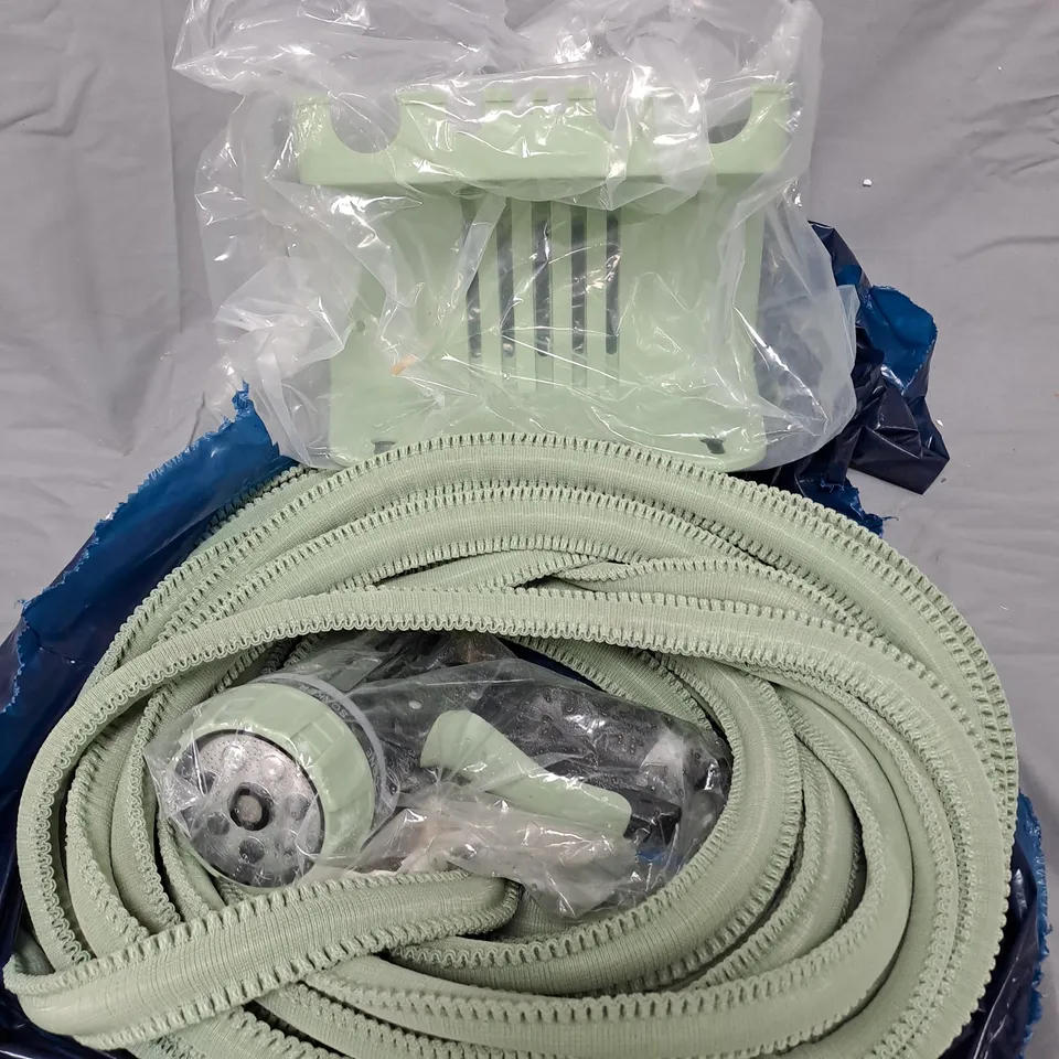 MINT-GREEN GARDEN HOSE KIT WITH FITTINGS