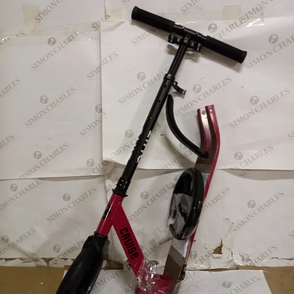 ZINC BIG WHEELED FOLDING CRUISE SCOOTER - RED RRP £69.99