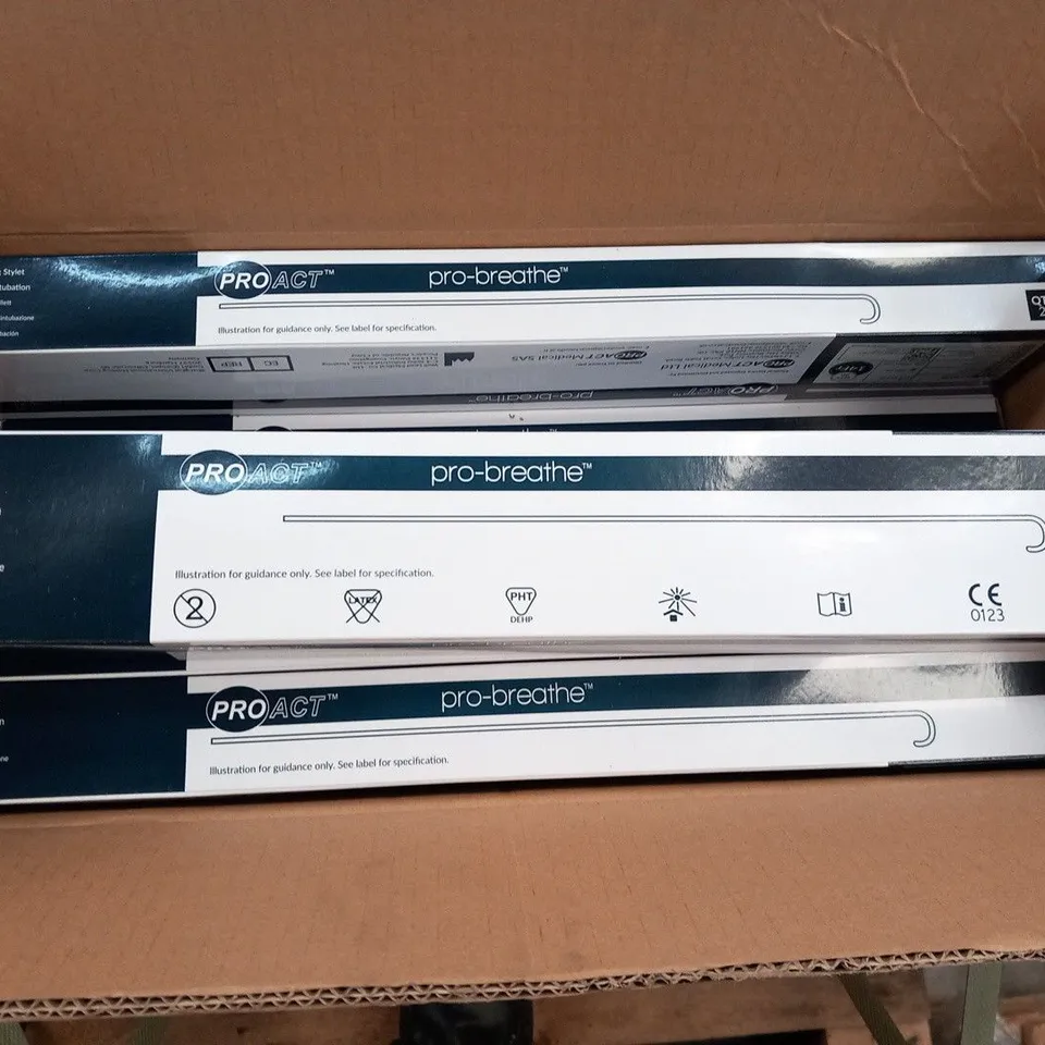 APPROXIMATELY 20 BOXES OF 20 PRO ACT PRO BREATHE INTUBATING STYLETS