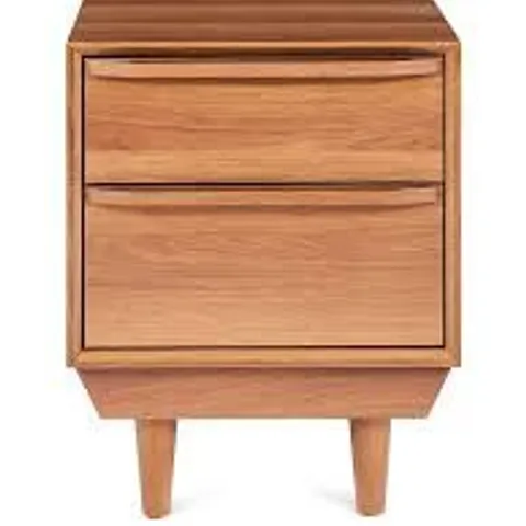 MARCEL 2 DRAWER BEDSIDE CHEST - WALNUT
