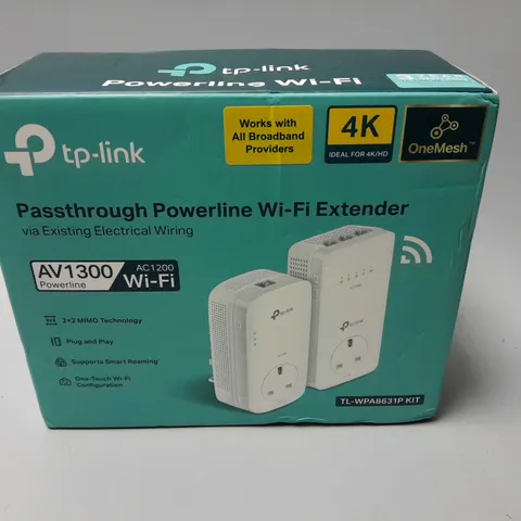 BOXED TP-LINK PASSTHROUGH POWERLINE WI-FI EXTENDER