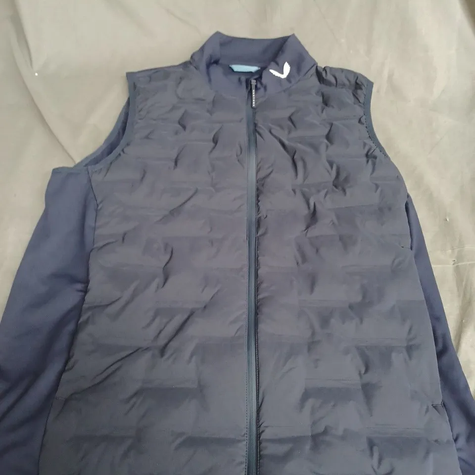 CASTORE NAVY SLEEVELESS PUFFER VEST – SIZE L