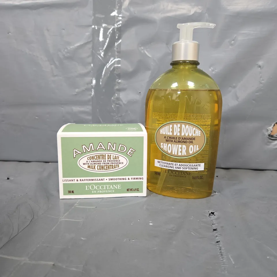 L'OCCITANE DUO TO INCLUDE SHOWER OIL & MILK CONCENTRATE 