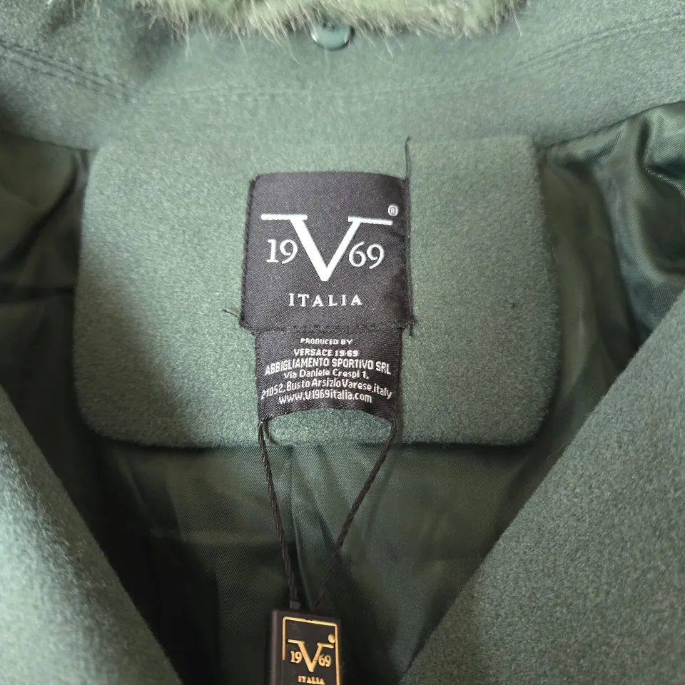 V 1969 ITALIA VERDE HOODED COAT XXL TAGGED