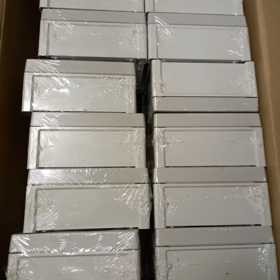 BOX OF APPROXIMATLY 20 FIBOX TEMPO SERIES GREY ABS ENCLOSURE, IP65, GREY LID, 240 X 191 X 107.4MM