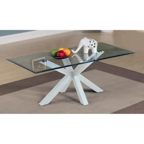 BRAND NEW BOXED LANGLEY GLOSS COFFEE TABLE - WHITE (2 BOXES)