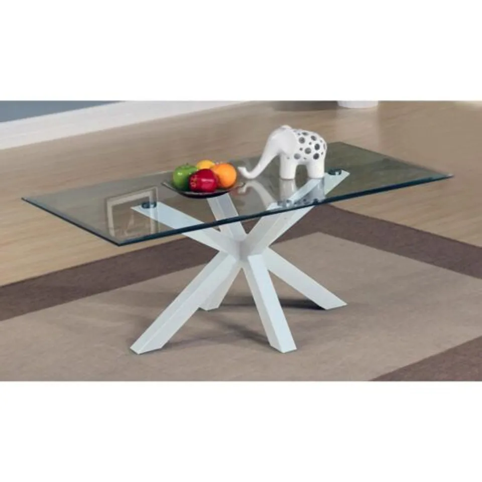BRAND NEW BOXED LANGLEY GLOSS COFFEE TABLE - WHITE (2 BOXES)