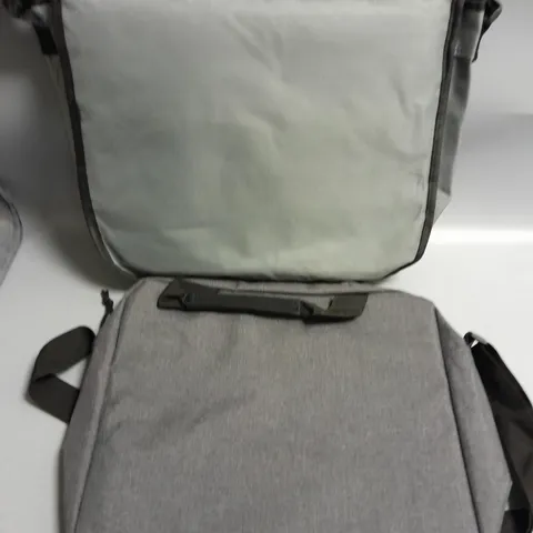 LOT OF 2 GREY MESSENGER BAGS