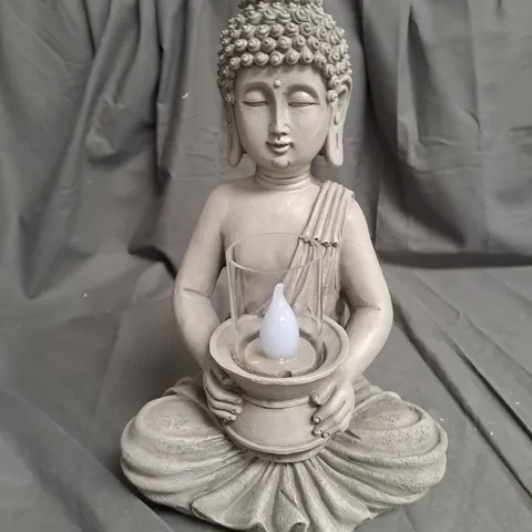 GARDEN REFLECTIONS BUDDHA SOLAR LIGHT - WHITE