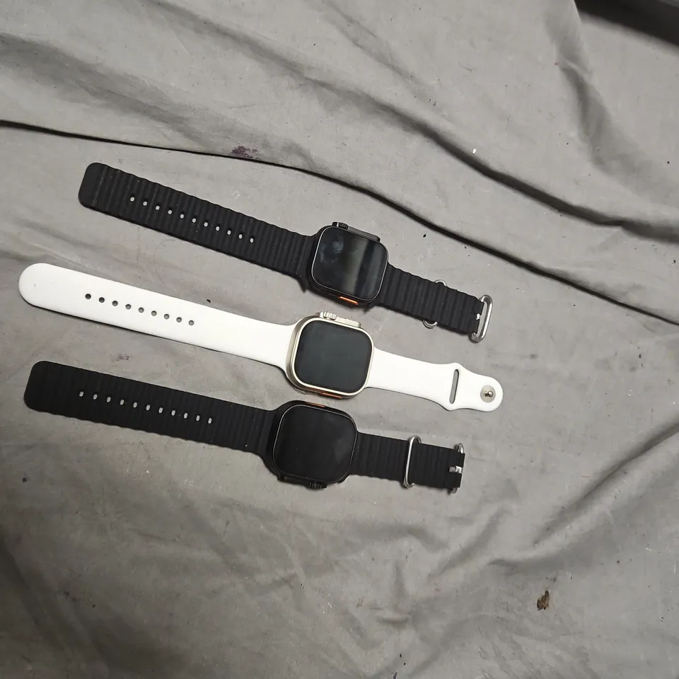 GENERIC SMARTWATCHES BUNDLE (3) – BLACK AND WHITE SPORT BANDS