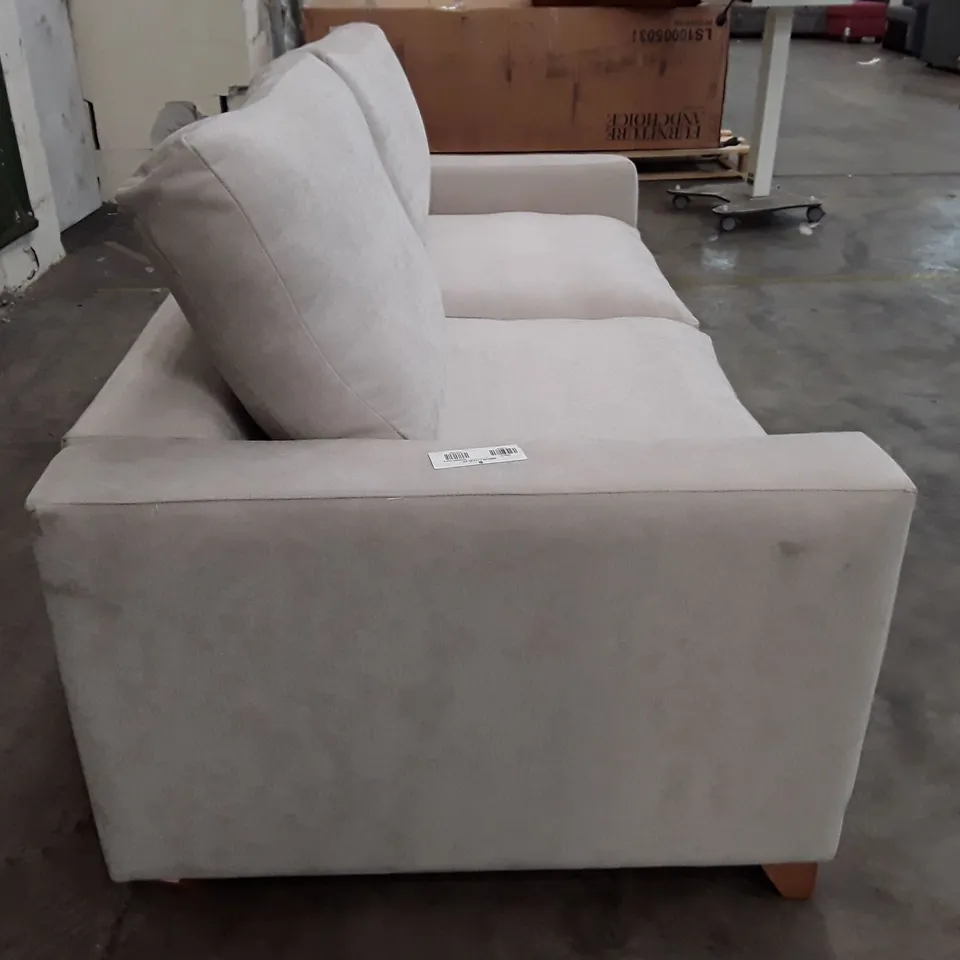 QUALITY DESIGNER SOMERTON 3 SEATER SOFA - WHITE FABRIC 