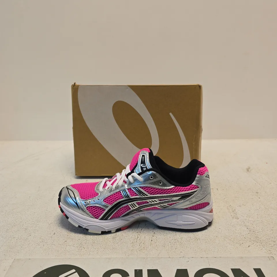 ASICS GEL-KAYANO 14 RUNNING SHOES – SILVER/PINK/BLACK, UK 8