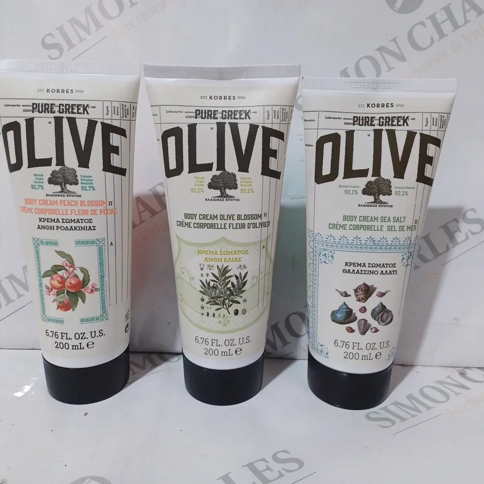 KORRES PURE GREEK OLIVE OIL ANTI-WRINKLE BODY CREAM TRIO