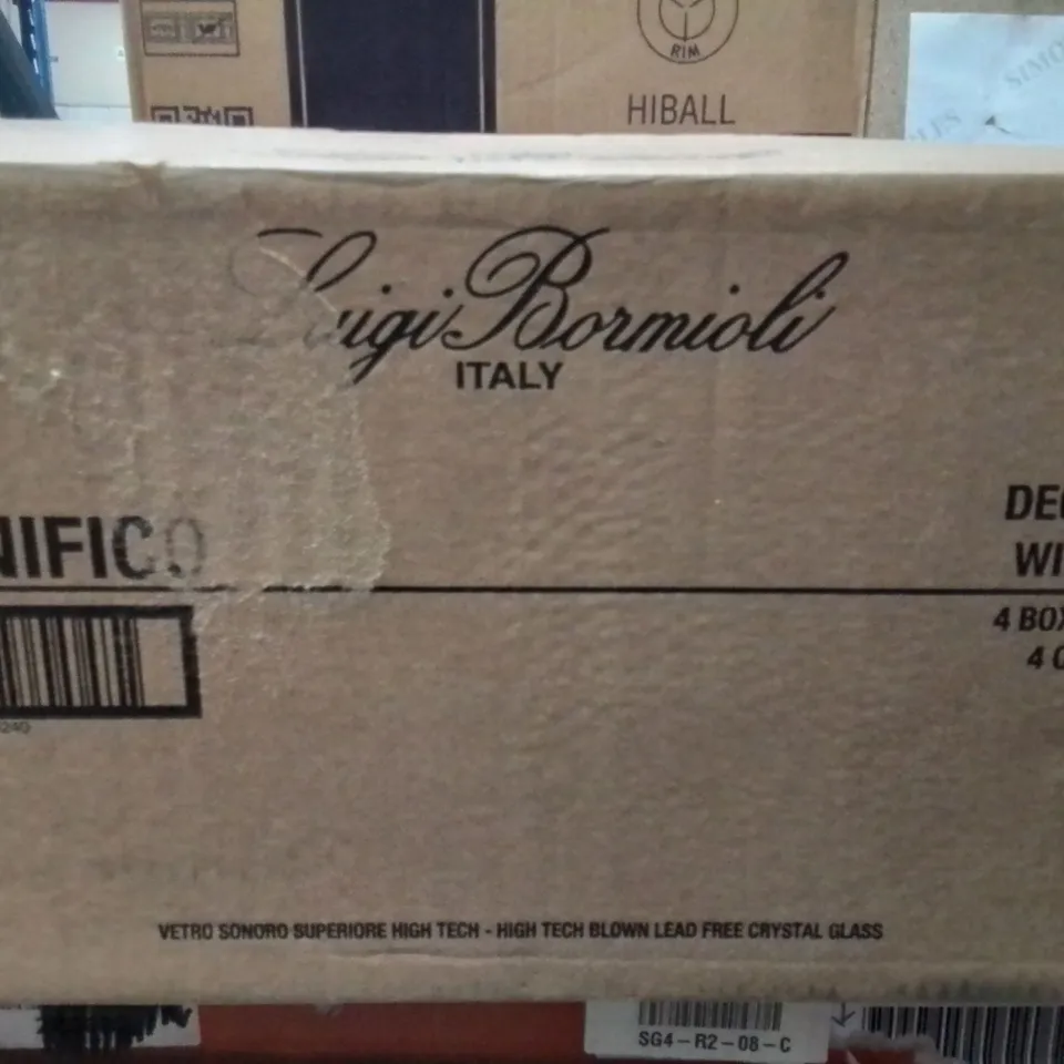 BOXED LUIGI BORMIOLI WINE TASTING GLASSES SET OF 24
