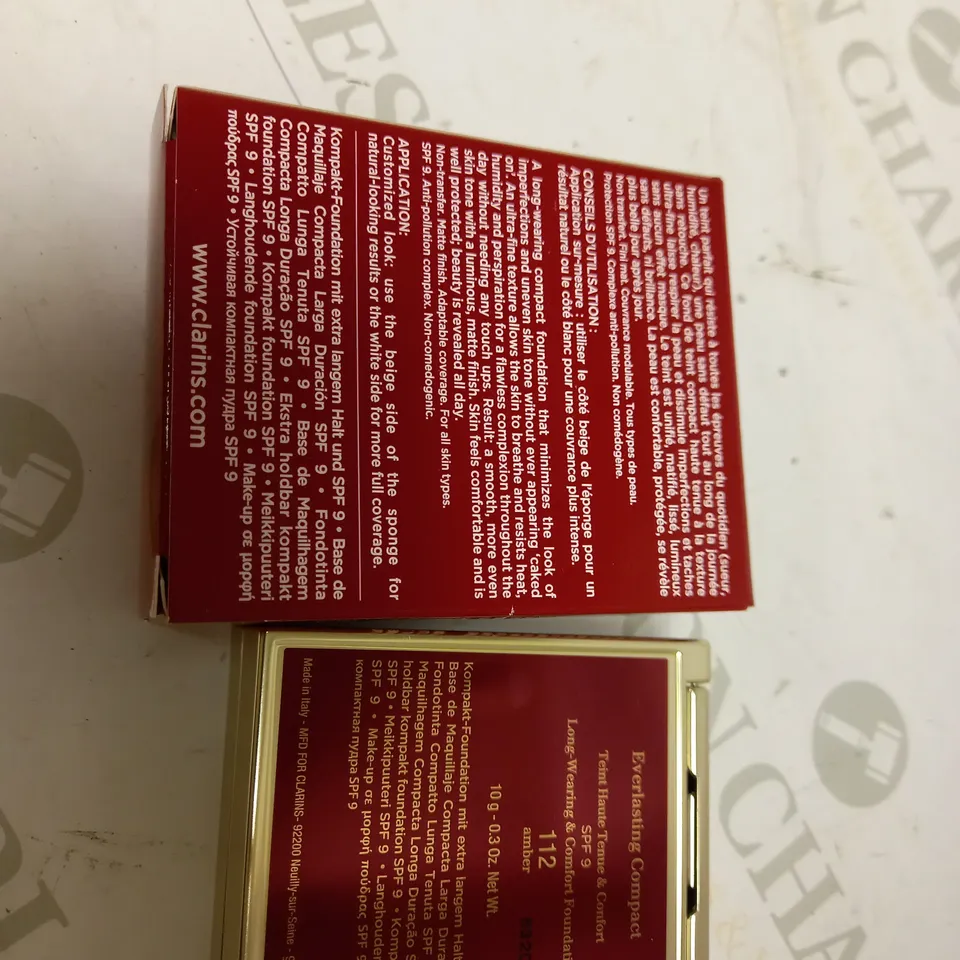 CLARINS EVERLASTING COMPACT FOUNDATION SHADE 112 AMBER