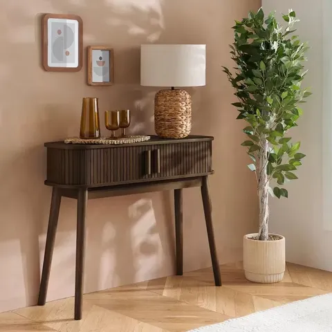 BOXED AXEL CONSOLE TABLE - WALNUT (1 BOX)