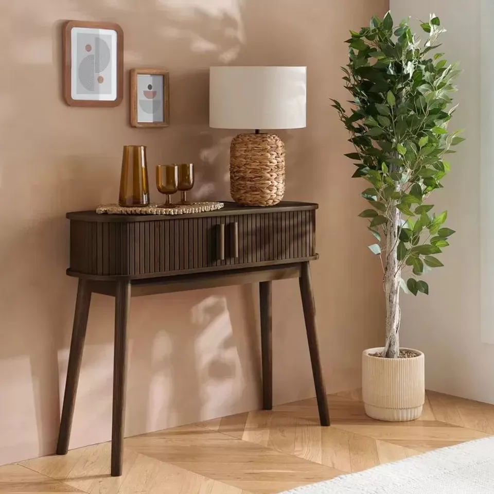 BOXED AXEL CONSOLE TABLE - WALNUT (1 BOX)
