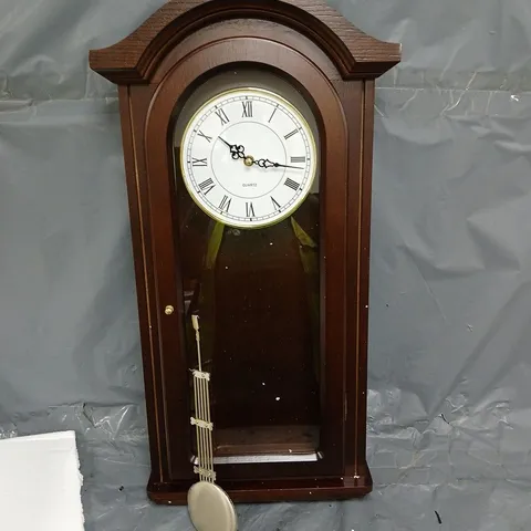 WOODEN PENDULUM WALL CLOCK