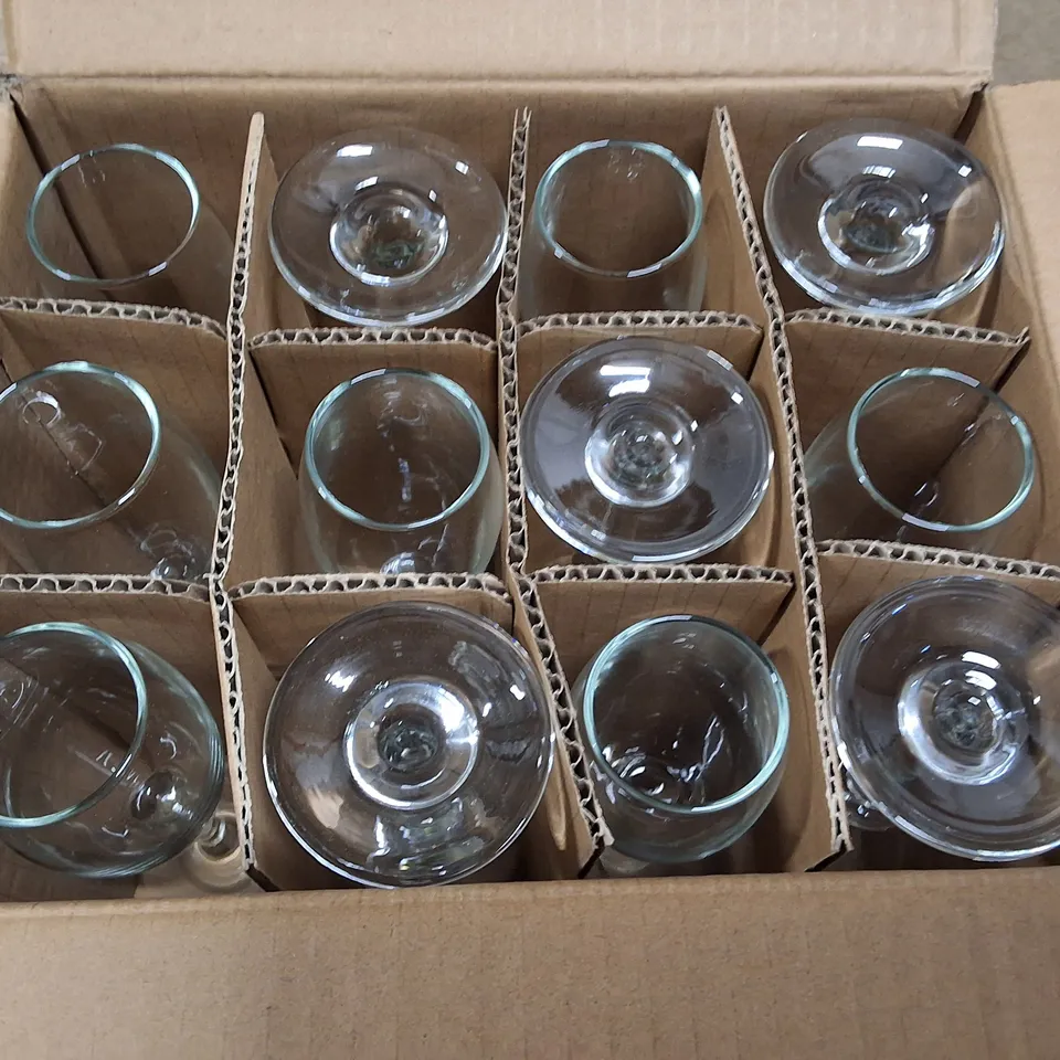 SET OF 12 LIBBEY TEARDROP 170ML FLUTE GLASSES