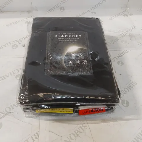 BAGGED MONCEAR 100% POLYESTER BLACKOUT PENCIL PLEAT ROOM DARKENING - 229 x 229cm