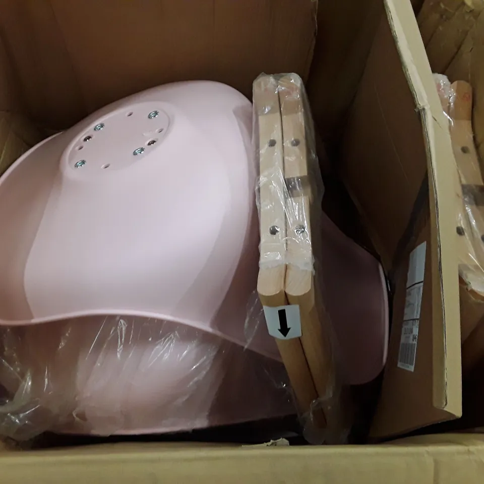 BOXED AINORAS UPHOLSTERED SIDE CHAIRS - PINK (SET OF 2)