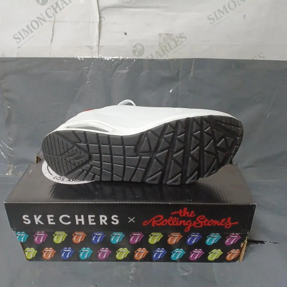 SKECHERS THE ROLLING STONES TRAINERS WHITE SIZE 7