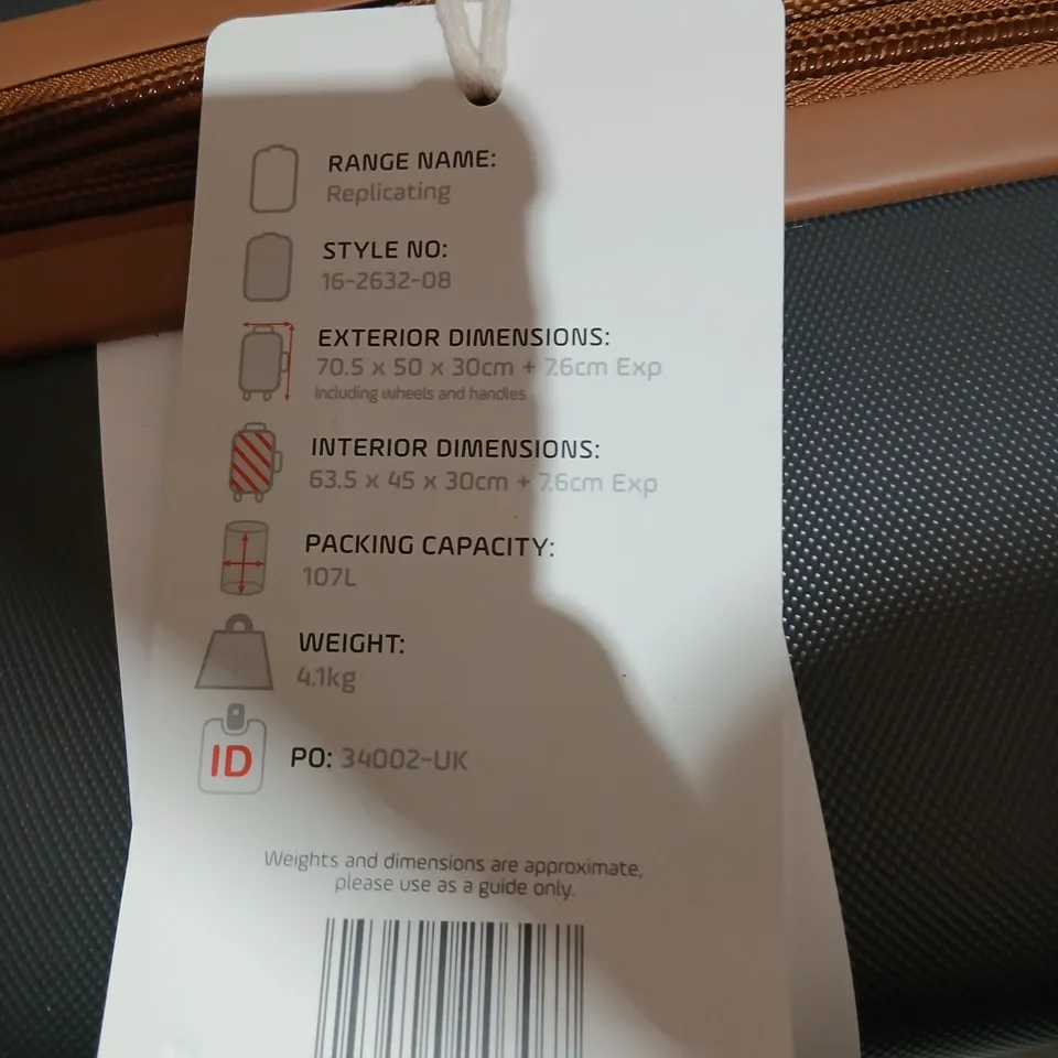 IT LUGGAGE IMPACT STYLE HARD-SIDE SUITCASE – 70.5 X 50 X 30 CM (+7.6 CM EXPANSION) – 4.1 KG – DESIGNED IN THE UK