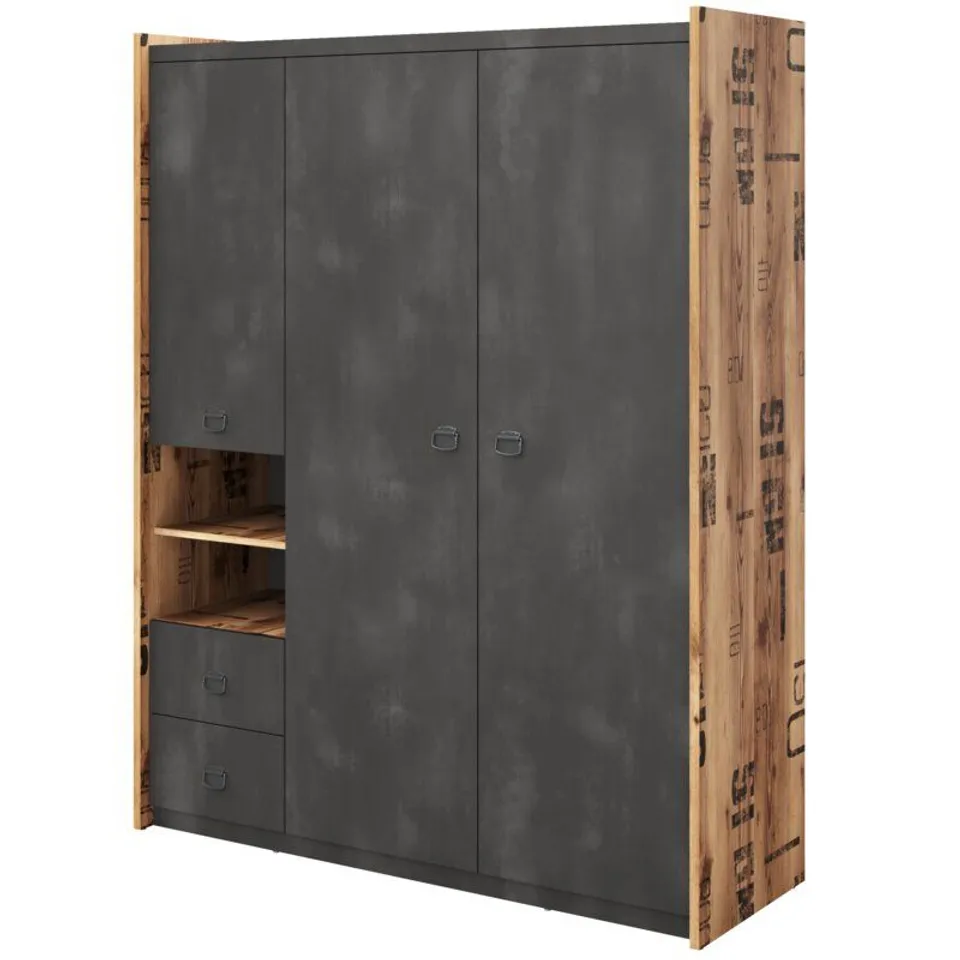 APETON 3 DOOR WARDROBE (2 BOXES)
