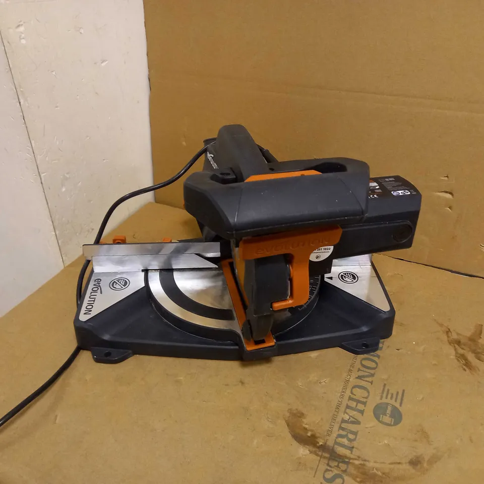 evolution 210mm multi material compound mitre saw 