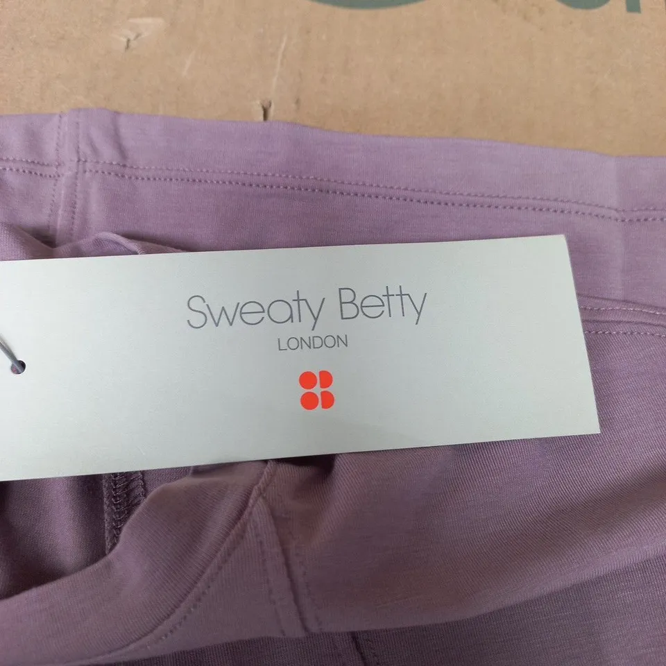 SWEATY BETTY SOFT FLOW STUDIO LONG SLEEVE TOP – UK M – DUSKY PURPLE