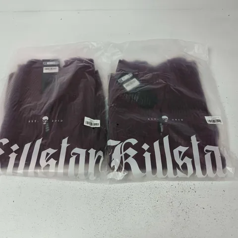 LOT OF APPROXIMATELY 24 BRAND NEW KILLSTAR DUSK EMPRESS KNIT TOPS IN PURPLE - VARIOUS SIZES