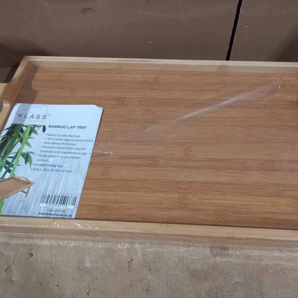 KLASS HOME COLLECTION BAMBOO LAP TRAY 