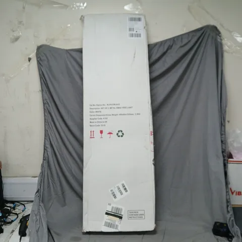 SET OF 2 METAL CHRISTMAS TREE OUTDOOR LIGHTS 