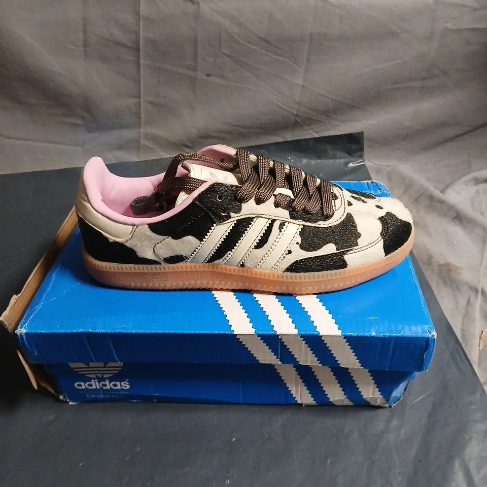 ADIDAS ORIGINALS COW PRINT TRAINERS – WOMEN'S SIZE 4