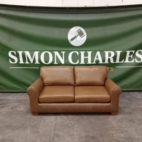 BAILEY 3 SEATER LEATHER SOFA - TAN