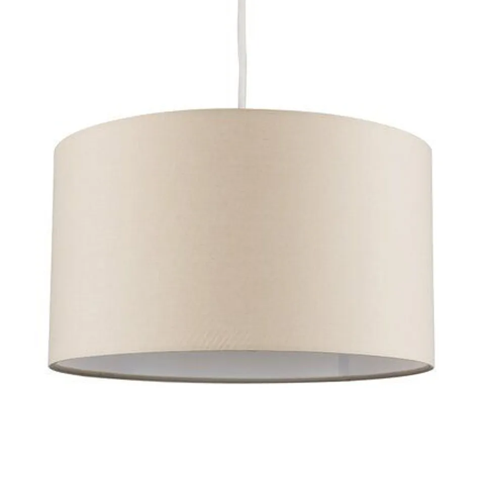 35CM COTTON DRUM PENDANT SHADE COLOUR MINK