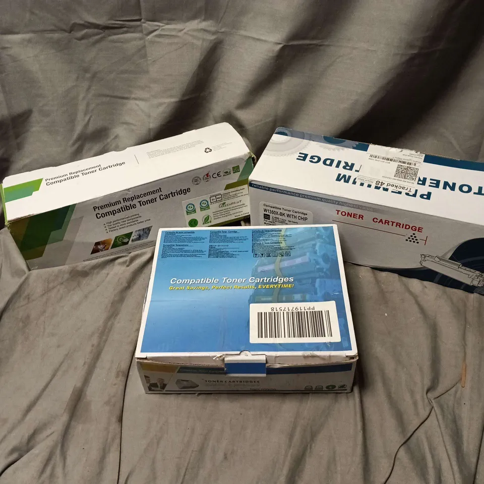 BOX OF APPROXIMATELY 12 ASSORTED TONER AND PRINTER PRODUCTS 