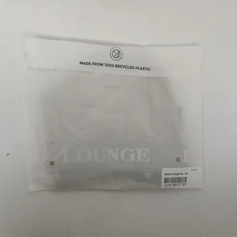 BAGGED LOUNGE BAMBOO TRIANGLE BRA IN OAT SIZE SMALL PETITE