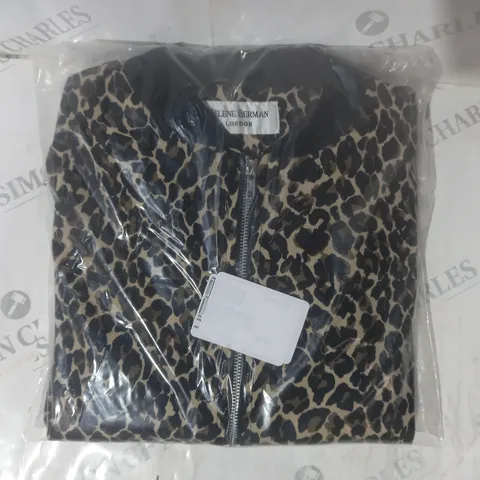 BOXED HELEN BERMAN LONDON JACKET IN LEOPARD PRINT SIZE 14